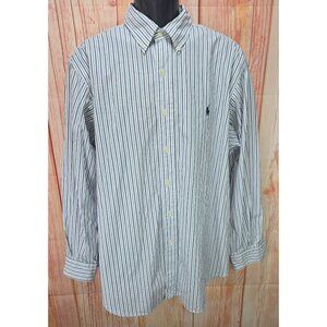 Ralph Lauren Mens Classic Fit Striped‎ Dress Shirt XL